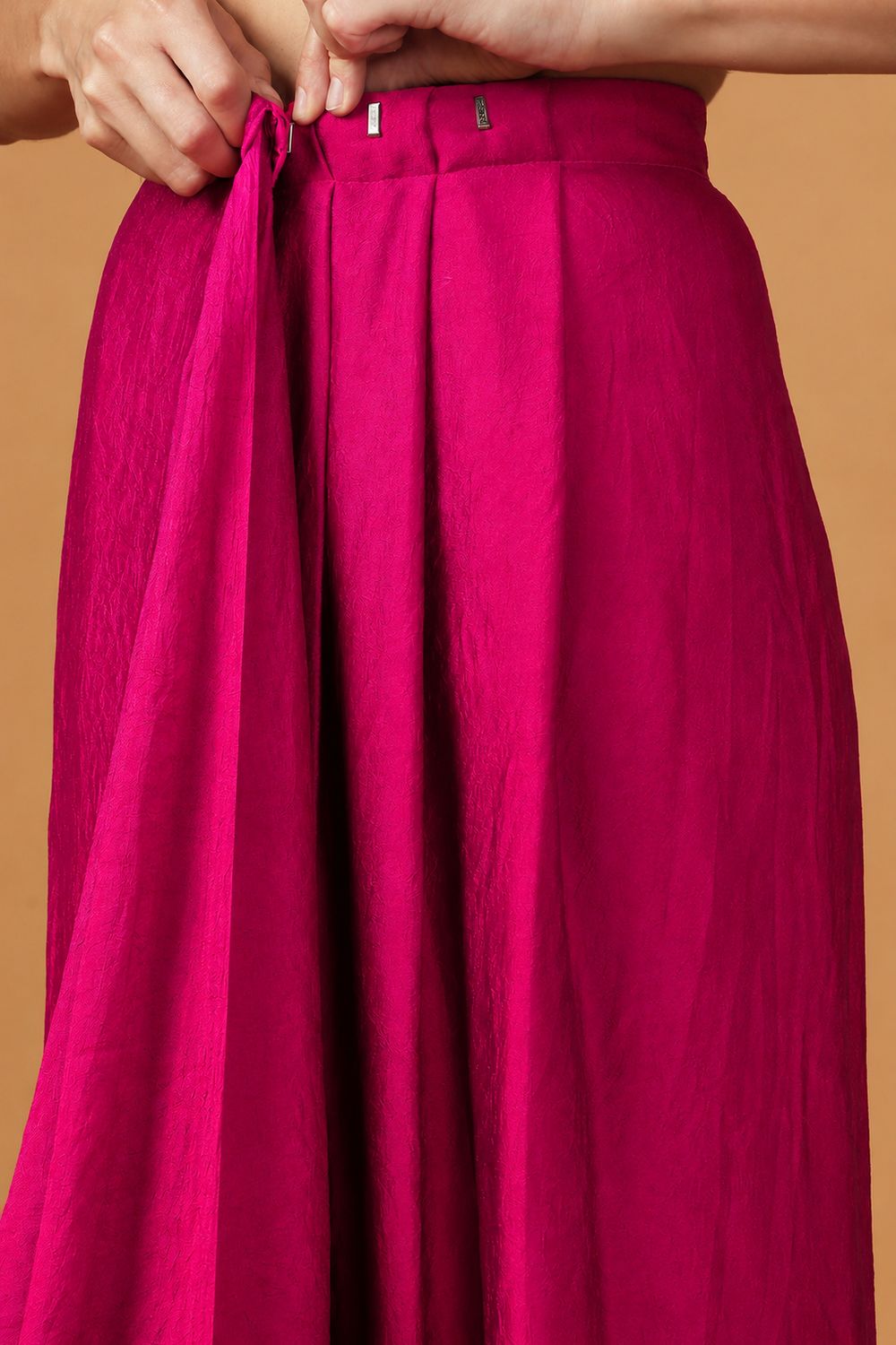 Siyara Pink Crepe Handwork Embellished Ready to Wear Saree