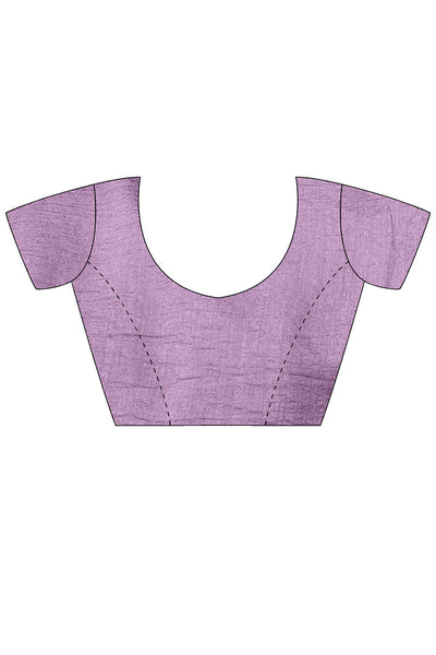 Prerna Lavender Vichitra Silk Embellished Ready To Wear One Minute Saree