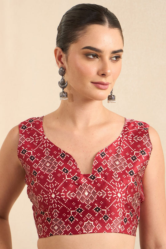 Rakhi Black Crepe Ajrakh Printed Ready To Wear Saree