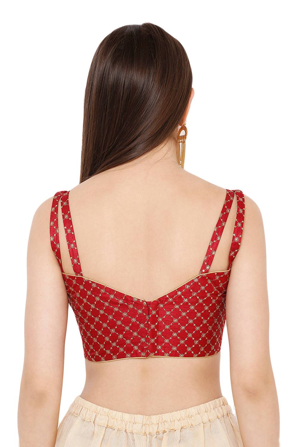 Shop Blouse in Maroon