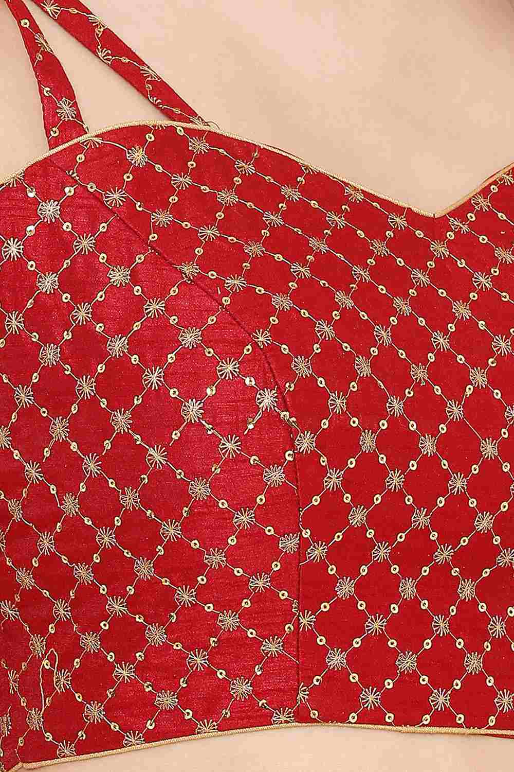 Buy Embroidered Blouse in Maroon