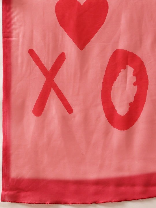 Eva Pink Mul Cotton Abstract Digital Printed Ready to Wear One Minute Saree