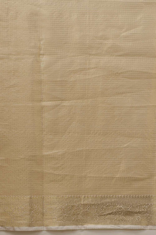 Ani Beige Muga Tissue Woven Ready to Wear One Minute Saree