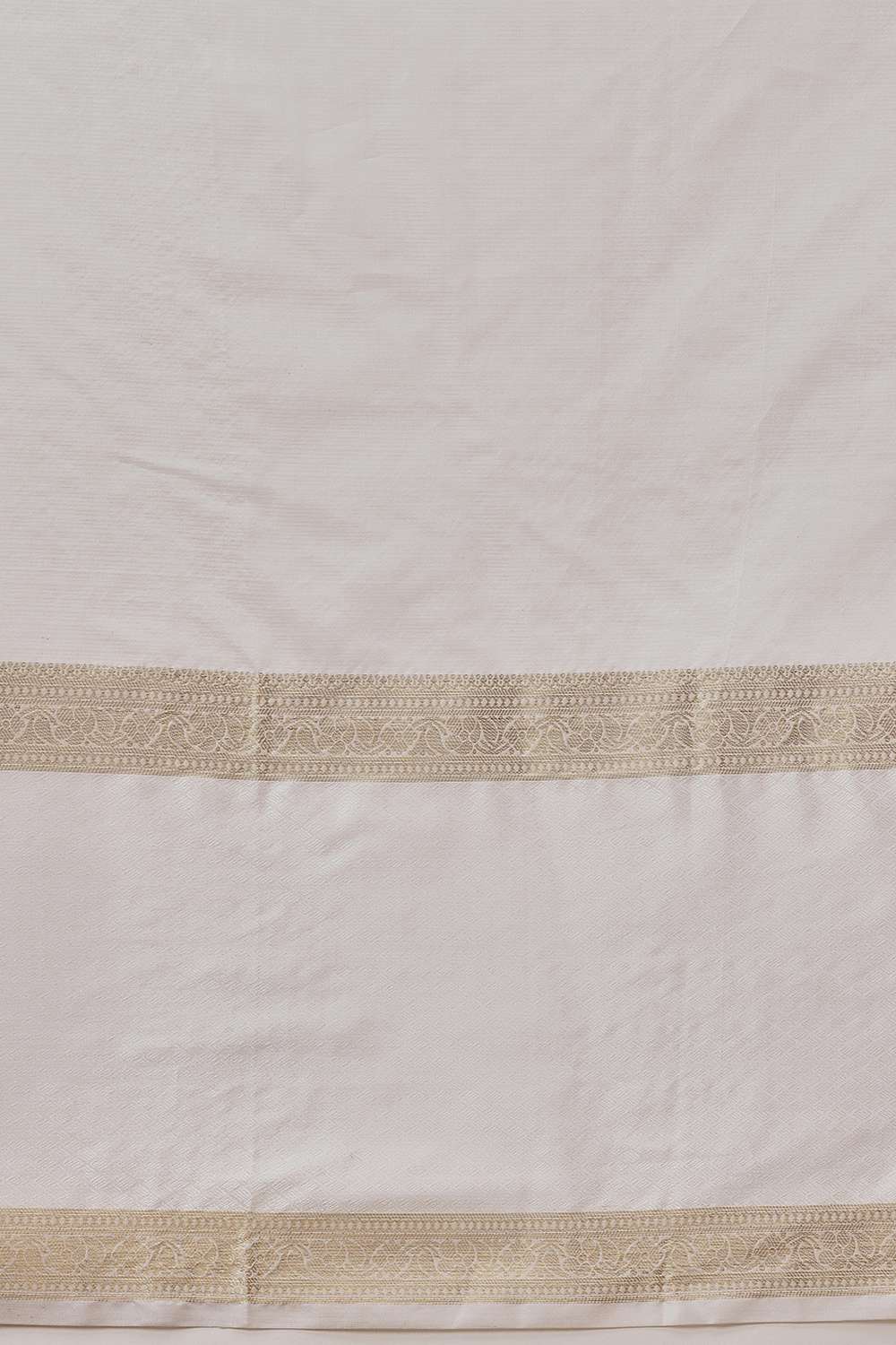 Uri Off White Muga Silk Woven Ready to Wear One Minute Saree