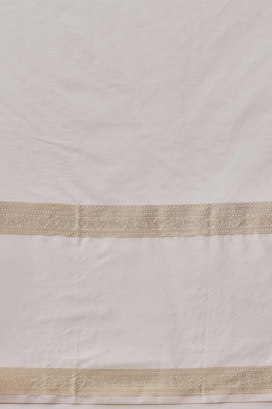 Uri Off White Muga Silk Woven Ready to Wear One Minute Saree