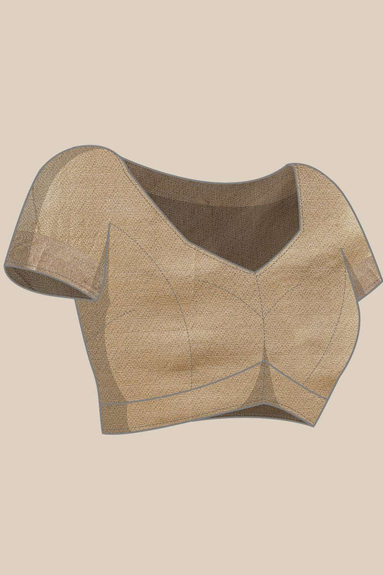 Uri Off White Muga Silk Woven Ready to Wear One Minute Saree