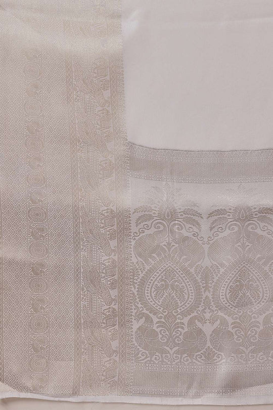 Jaya Off White Soft Silk Woven Ready to Wear One Minute Saree