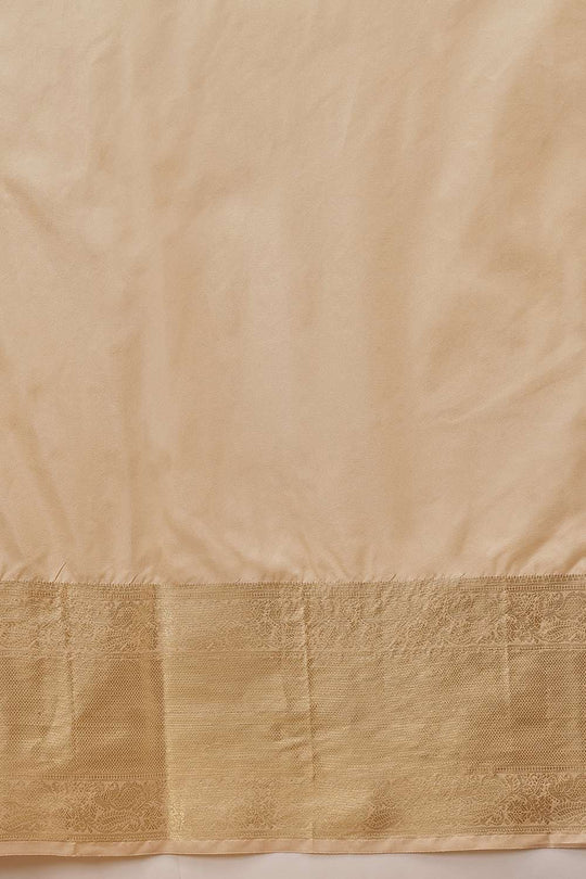 Avni Beige Soft Silk Woven Ready to Wear One Minute Saree