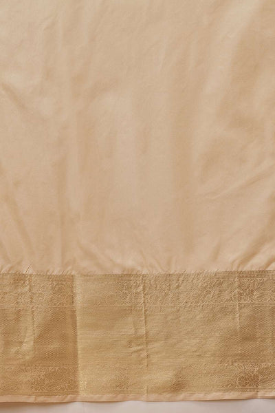 Avni Beige Soft Silk Woven Ready to Wear One Minute Saree