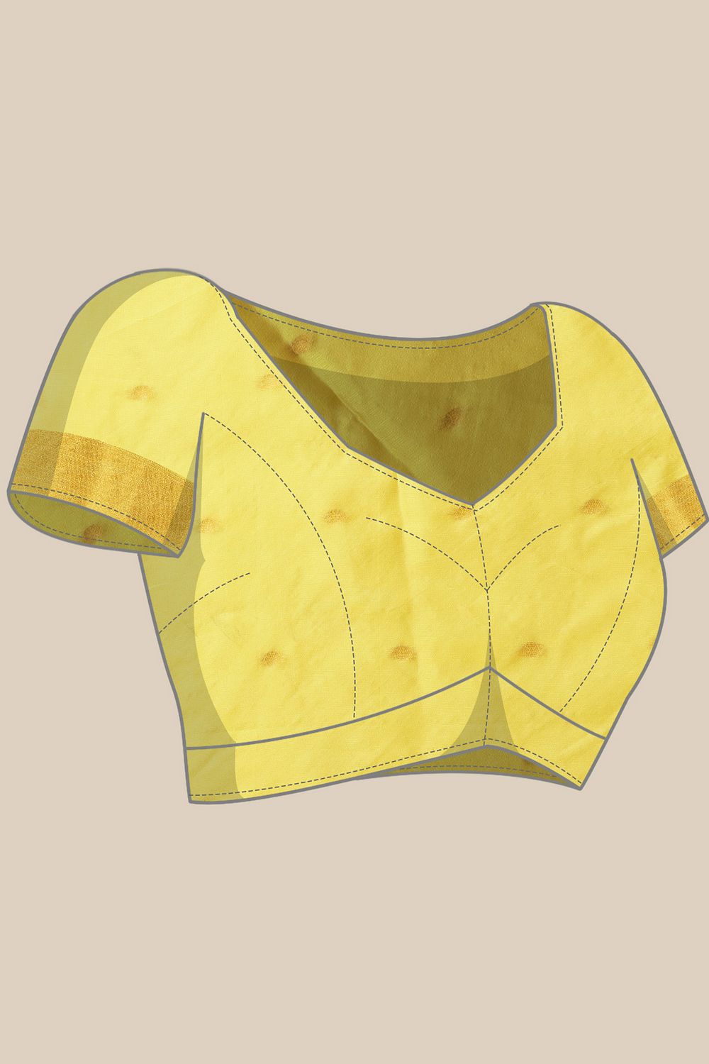 Apple Yellow Cotton Silk Floral Woven Ready to Wear Saree