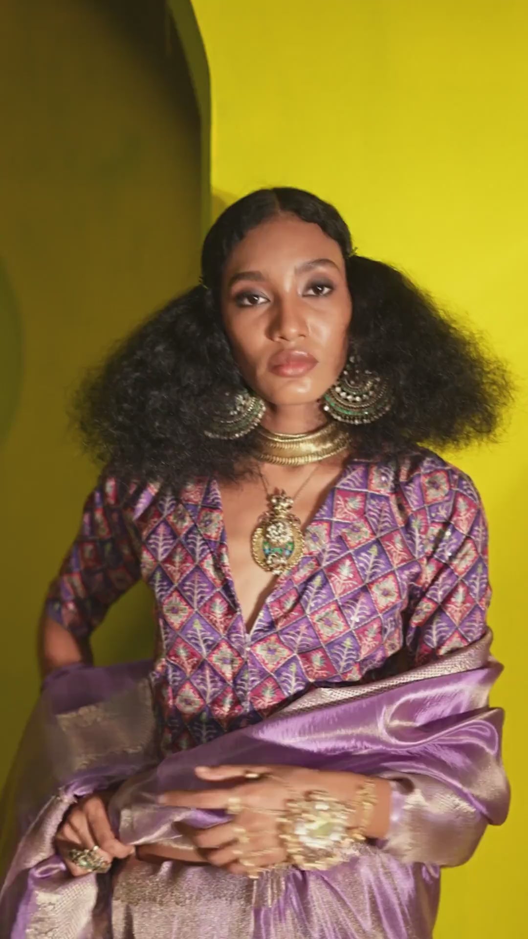 Laila Light Purple Pure Viscose Zari Tissue One Minute Saree