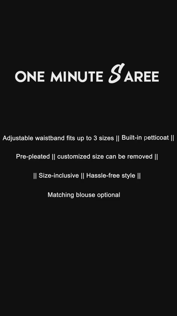 Meera Peach & Gold Shimmer Crepe One Minute Saree