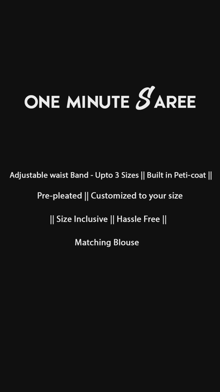 Bianca Beige Tissue Organza Ruffle One Minute Saree