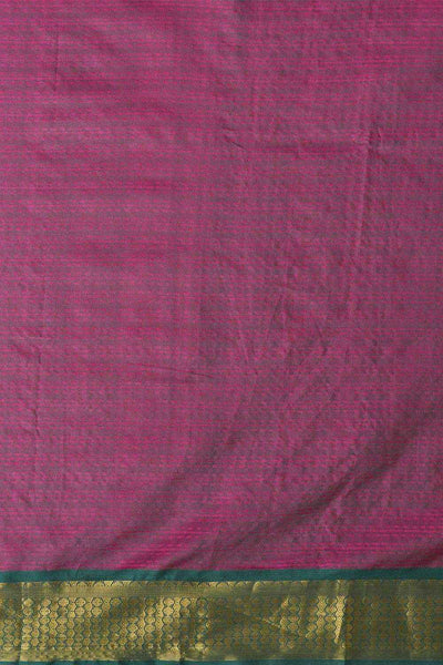 Buy Disha Dark Pink Aura Silk Woven Taant One Minute Saree Online - Back