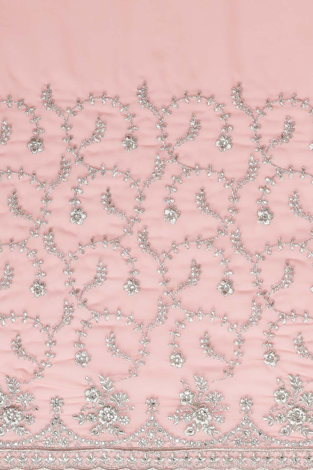 Buy Lavina Pink Embroidered Georgette One Minute Saree Online - Front