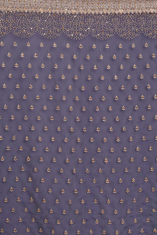 Buy Nina Navy Art Silk Golden Zari Embroidered One Minute Saree Online - Back