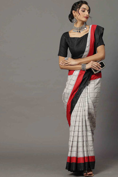 Buy Riya Bhagalpuri Silk Grey Printed Designer One Minute Saree Online - One Minute Saree