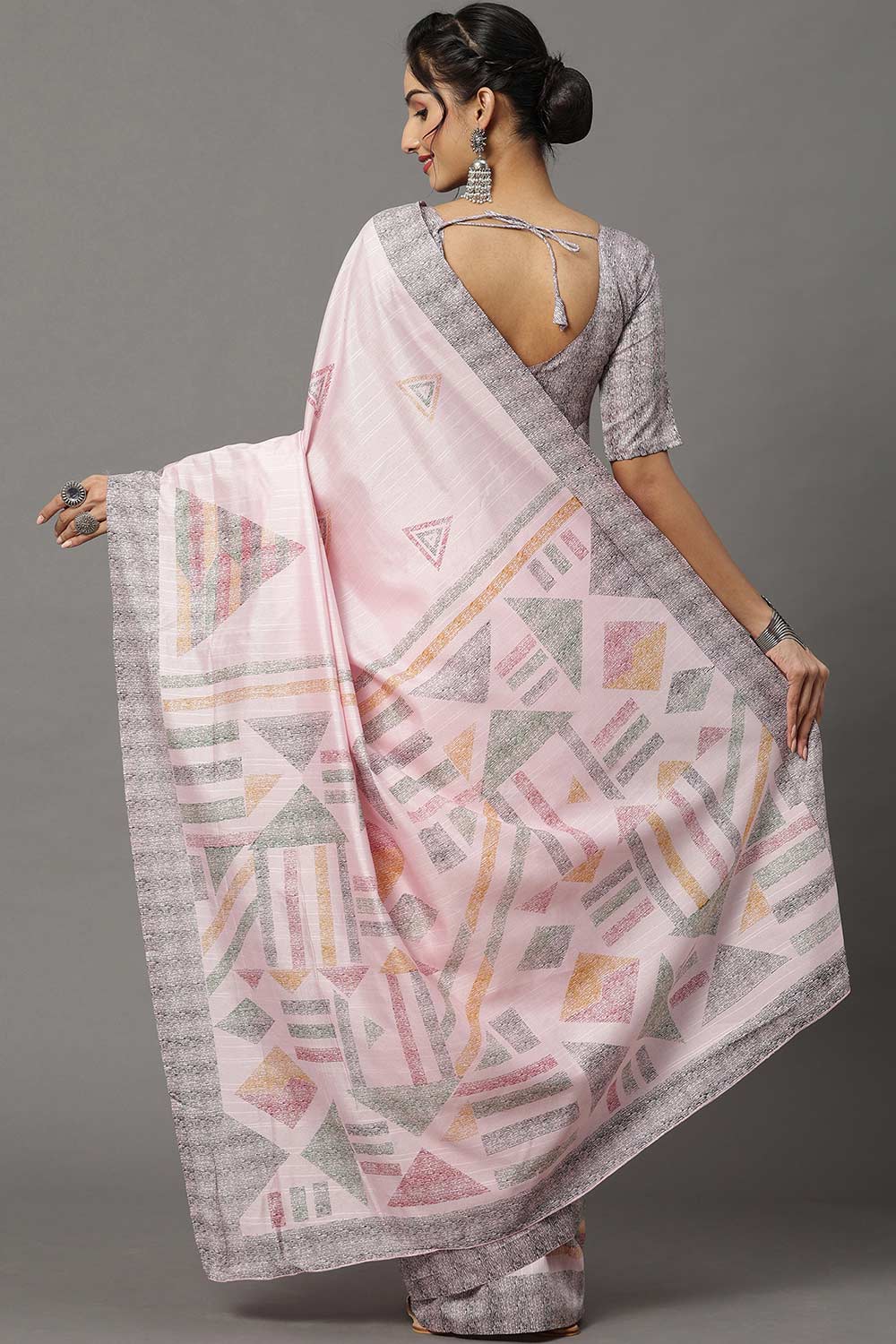 Shop Saira Bhagalpuri Silk Pink Printed Designer One Minute Saree at best offer at our  Store - One Minute Saree