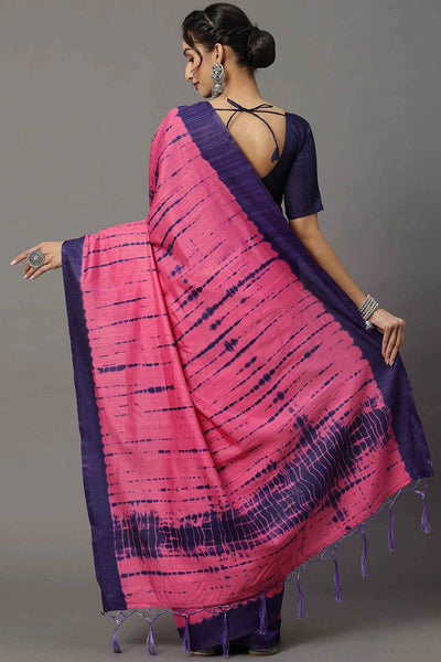 Shop Ashlee Bhagalpuri Silk Pink Printed One Minute Saree at best offer at our  Store - One Minute Saree