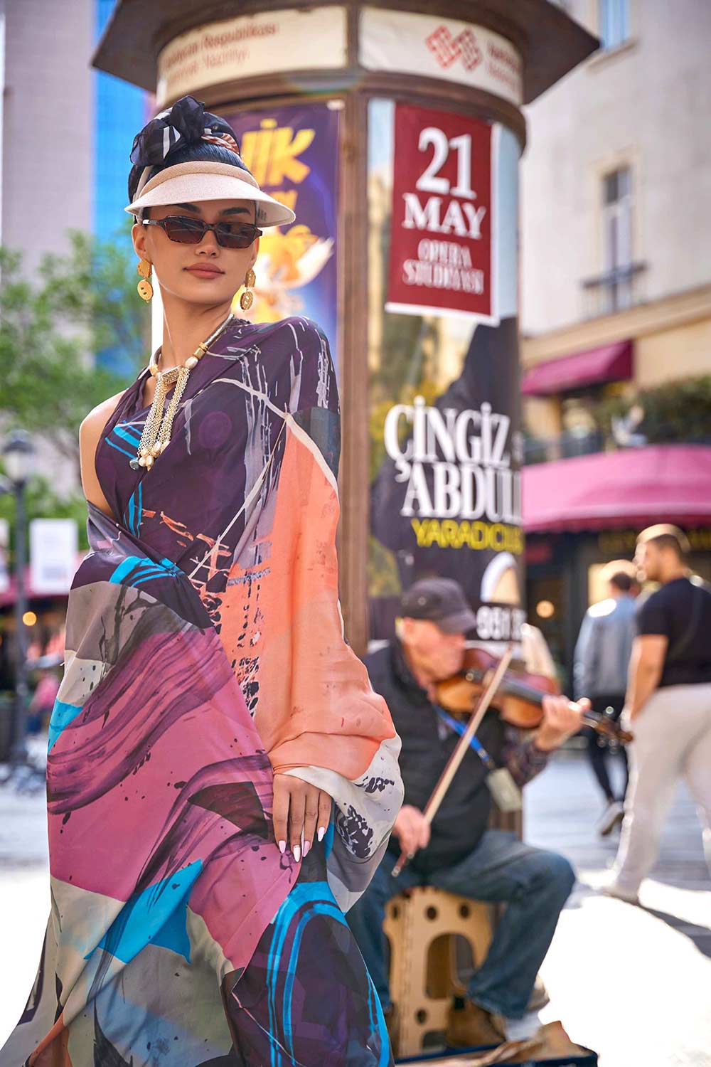 Shop Kriss Multi-Color Abstract One Minute Saree at best offer at our  Store - One Minute Saree