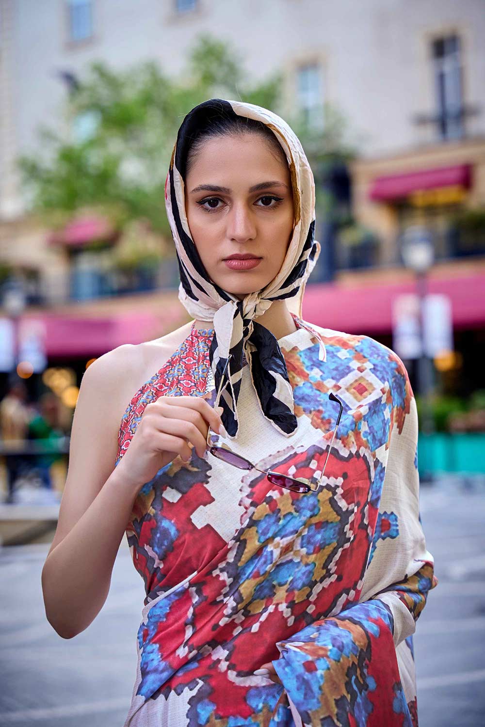 Buy Kriss Multi-Color Floral One Minute Saree Online