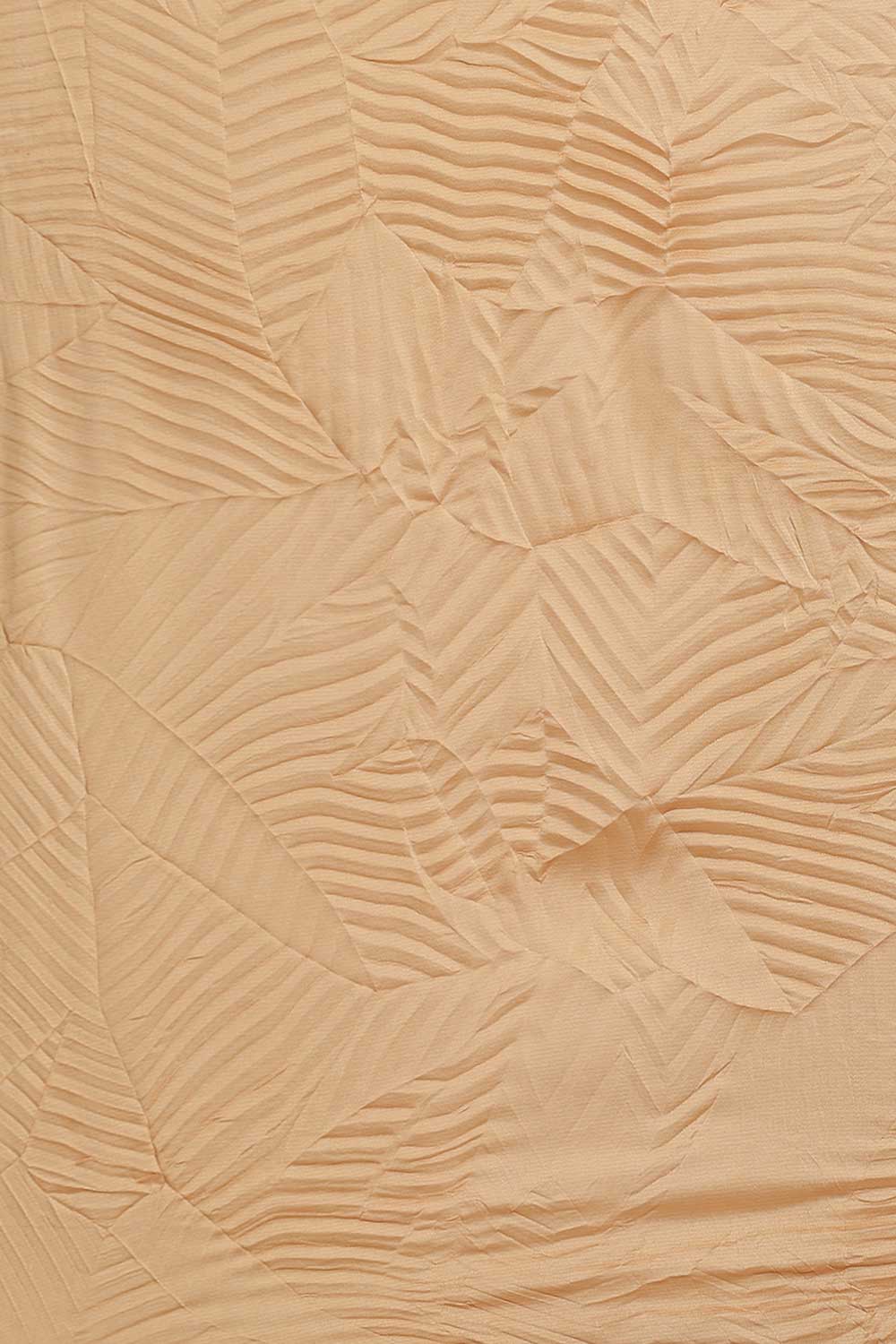 Buy Betty Cream Solid Georgette One Minute Saree Online