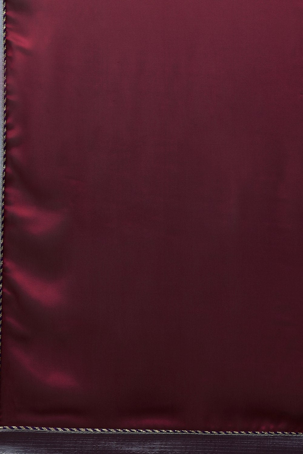 Buy Marcy Burgundy Solid and Lace Georgette One Minute Saree Online - Front
