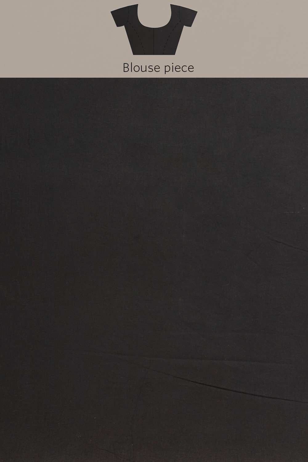 Buy Anna Black Block Printed Blended Cotton One Minute Saree Online - Side