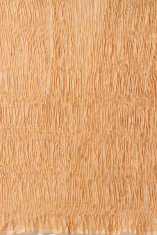 Buy Clarisse Cream Polycotton Pleated One Minute Saree Online