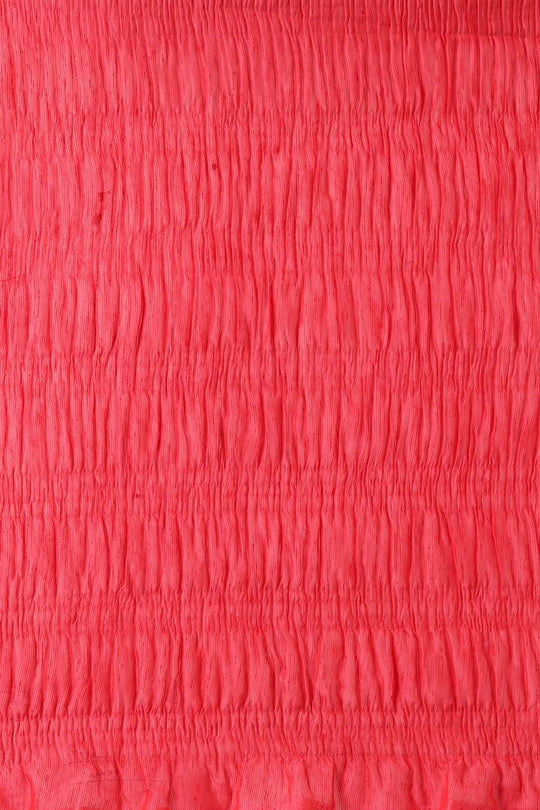 Buy Urmila Red Solid Polycotton One Minute Saree Online