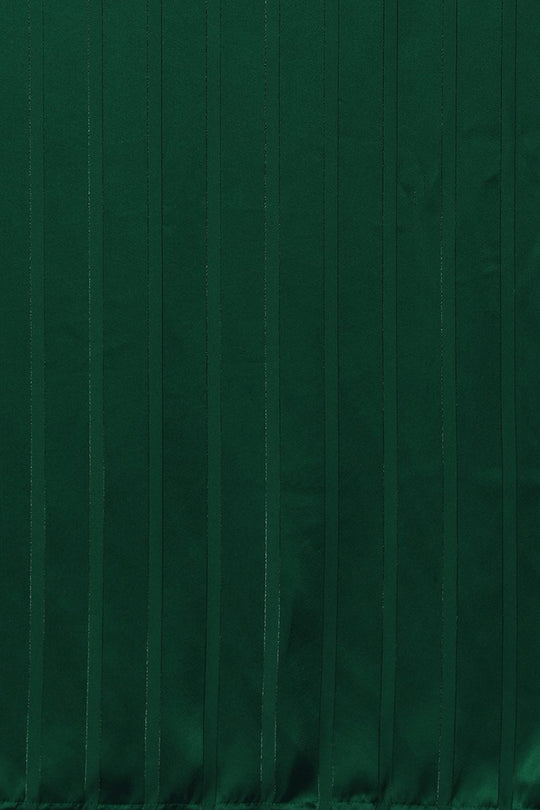 Buy Tia Green Solid Georgette One Minute Saree Online - Front