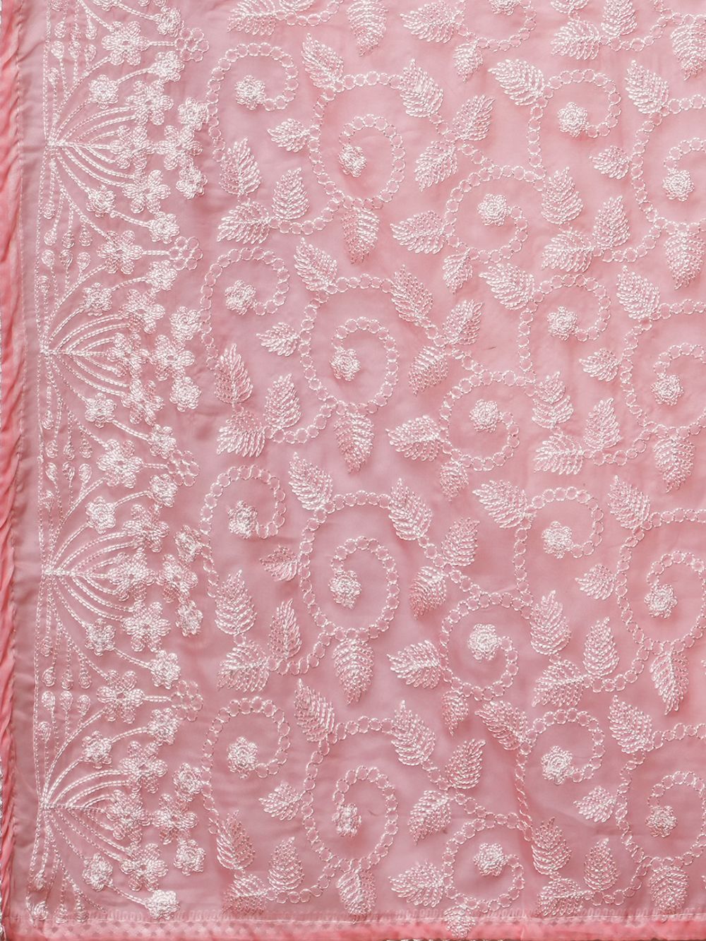 Buy Payal Pink Organza Embroidered One Minute Saree Online - Front