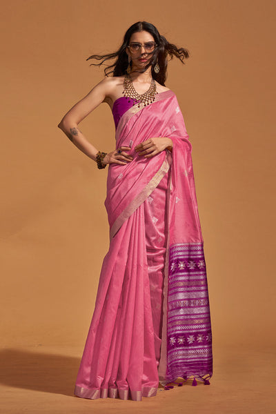 Shop Sia Lavender Kanoi Silk Woven Floral One Minute Saree at best offer at our  Store - One Minute Saree