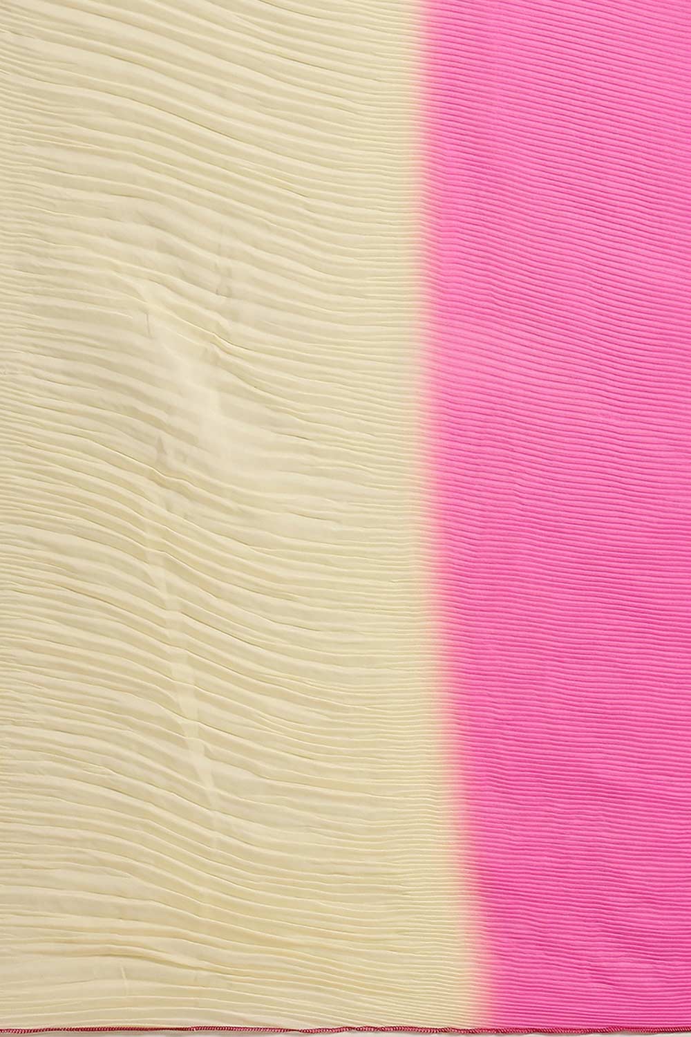 Buy Sia Pink Crepe Pleated One Minute Saree Online - Back
