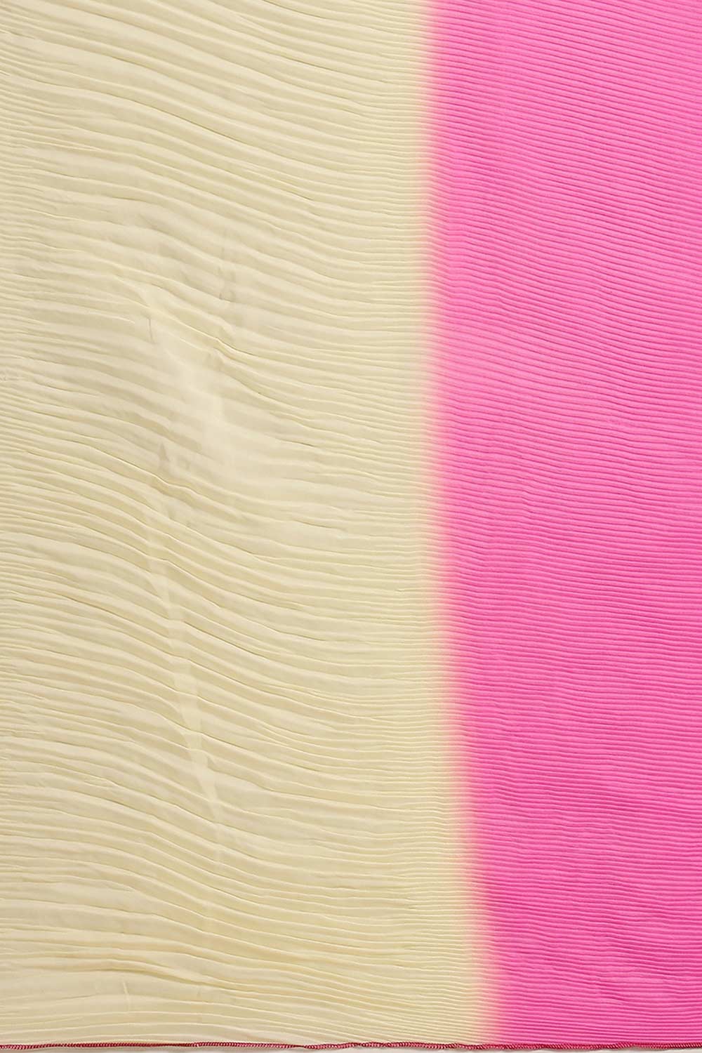 Buy Sia Pink Crepe Pleated One Minute Saree Online - Back