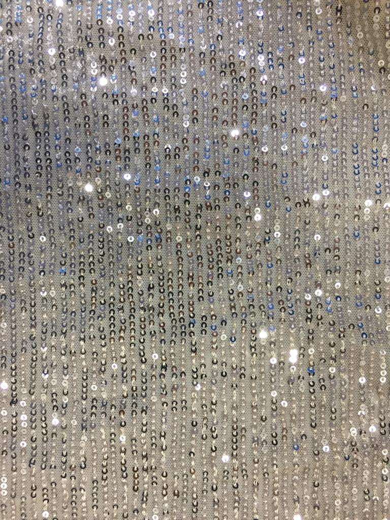 Buy Bella Cream Net Sequins One Minute Saree Online - Zoom Out