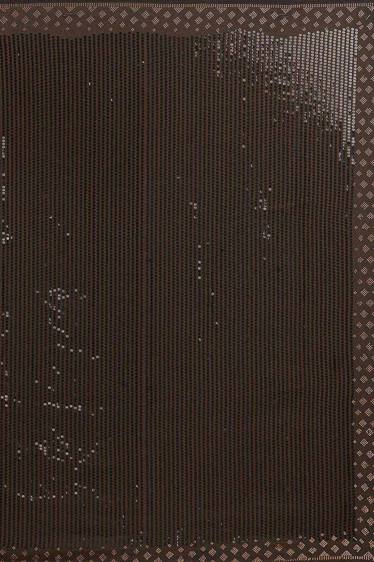 Buy Janvi Black Georgette Sequin One Minute Saree Online