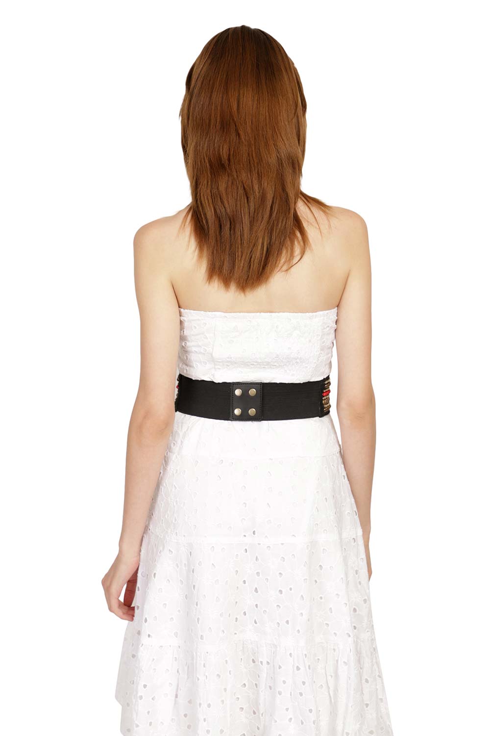 Buy Embellished Saree Belt in Black & Multi Online - Back