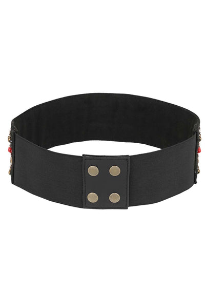 Shop Embellished Saree Belt in Black & Multi at best offer at our  Store - One Minute Saree