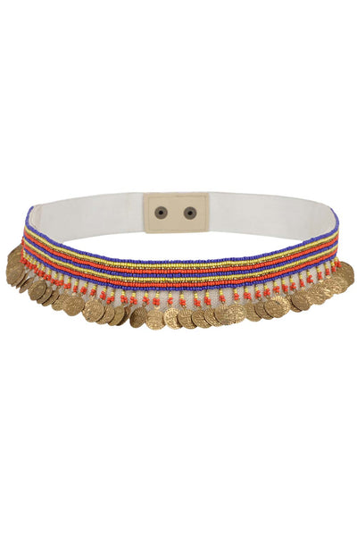 Buy Embellished Saree Belt in Natural & Multi Online - One Minute Saree