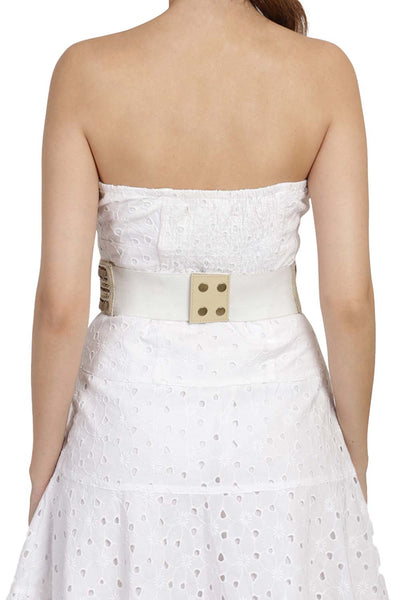 Buy Embellished Saree Belt in Natural & Antique Online - Back