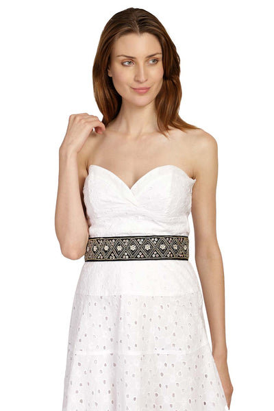 Buy Embellished Saree Belt in Black & Multi Online