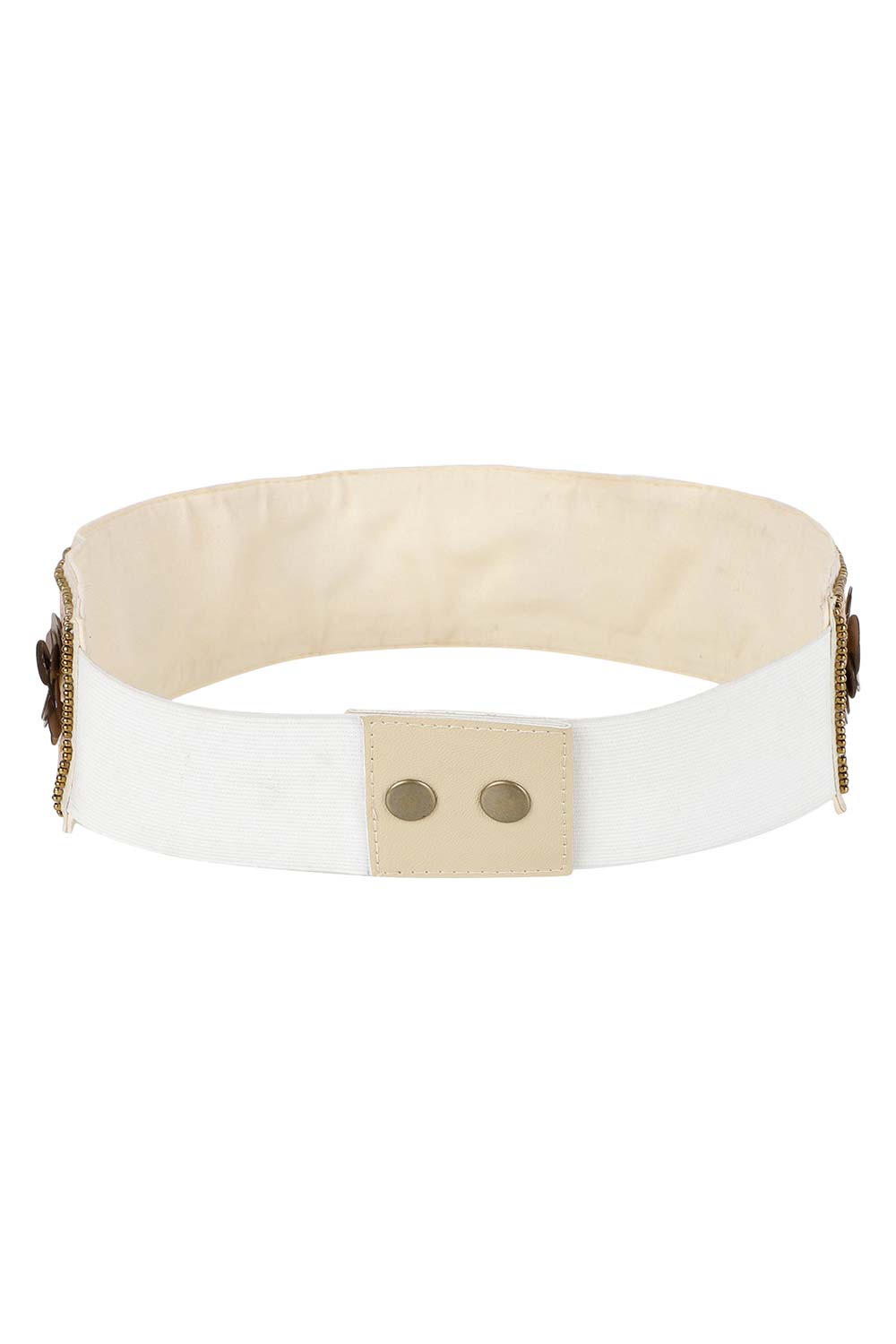 Shop Embellished Saree Belt in Cream & Multi at best offer at our  Store - One Minute Saree