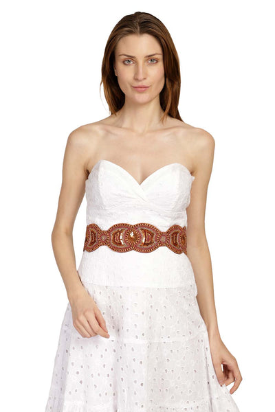 Buy Embellished Saree Belt in Rust Online