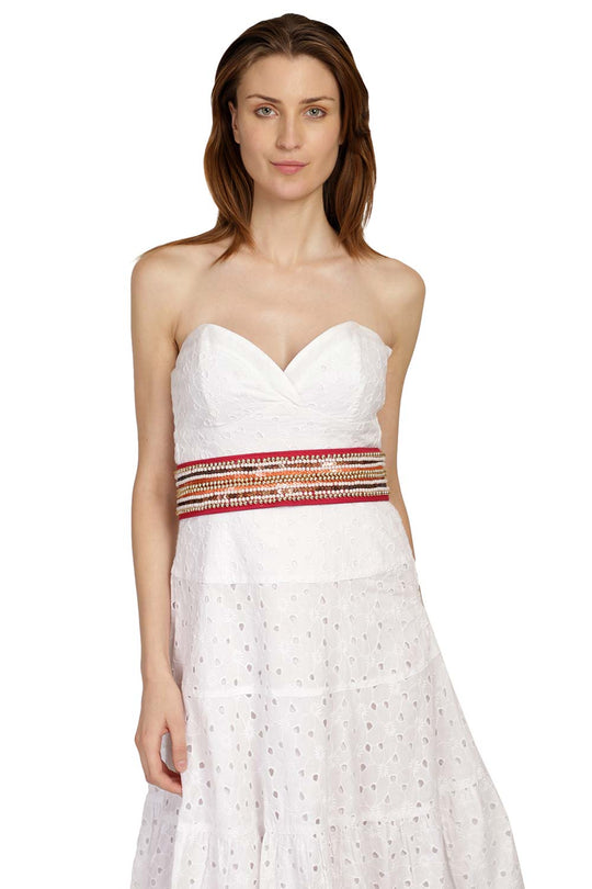 Buy Embellished Saree Belt in Pink & Multi Online