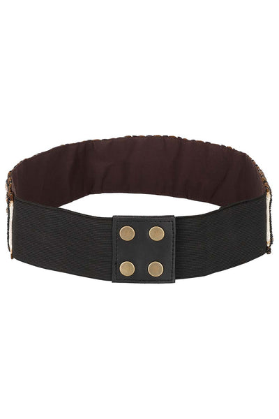 Shop Bead Work Saree Belt in Brown & Multi at best offer at our  Store - One Minute Saree