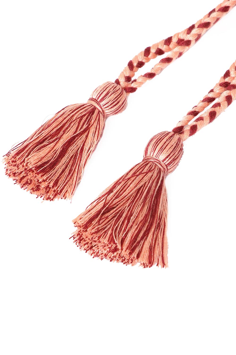 Buy Floral Sequined Saree Belt in Pastel Pink & Multi Online - Back