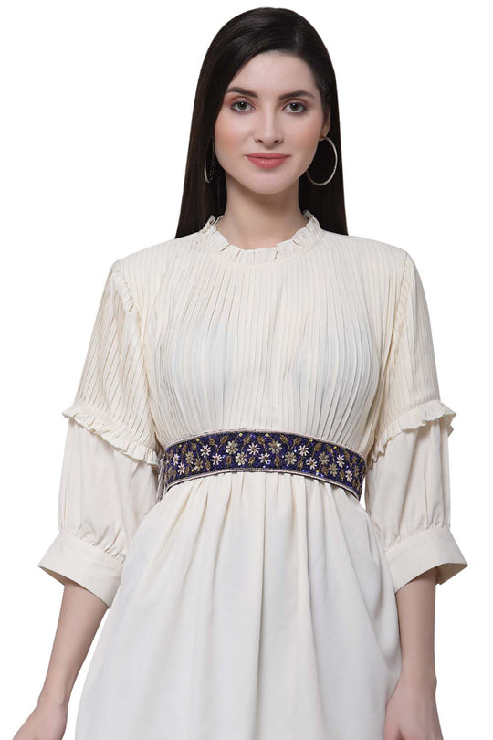 Buy Floral Sequins Work Saree Belt in Royal Blue & Multi Online