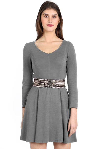 Buy Embellished Saree Belt in Rose Gold & Multi Online