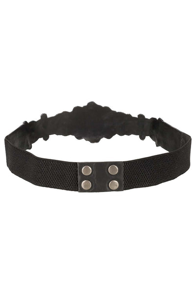 Shop Ogee Bead Work Saree Belt in Black & Silver at best offer at our  Store - One Minute Saree